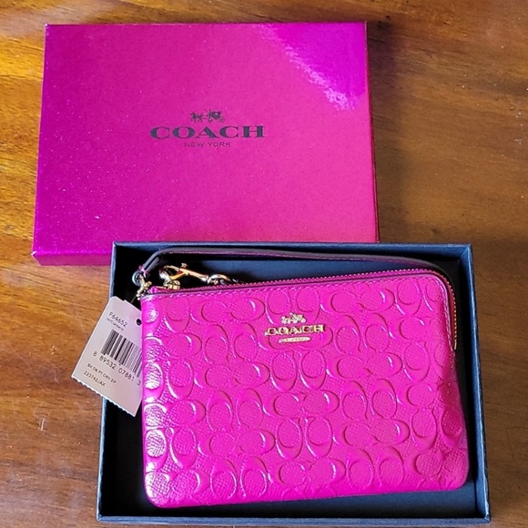 🆕COACH-Corner Zip Wristlet Wallet Clutch-NEW - Picture 6 of 6